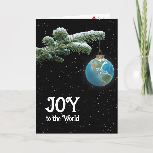 Julvärldsglobörn med stjärnor kort (Framsida)