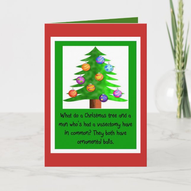 Julvasektomibollar Helgkort (Framsida)