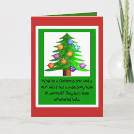 Julvasektomibollar Helgkort