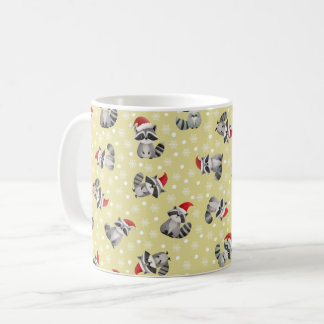 Julvaskrar & Snöflingor på Ljusgult Kaffemugg