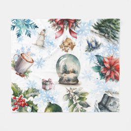 Julvattenfärg Fleecefilt