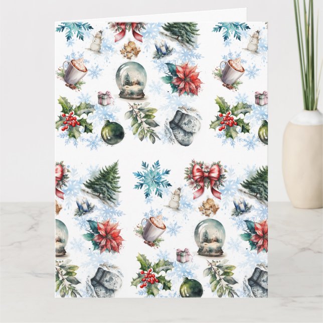 Julvattenfärg Kort (Framsida)