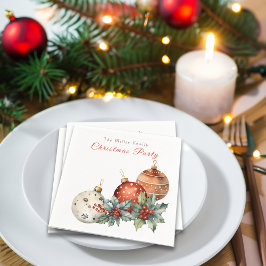 Julvattenfärg Ornaments Anpassningsbar Meddelande Pappersservett