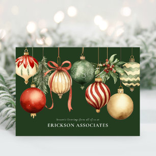 Julvattenfärg Ornaments Corporate Business Helgkort