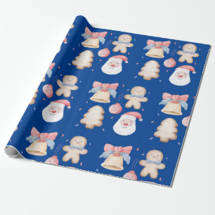 Julvattenfärg Santa, Gingerbröd och Bell Presentpapper