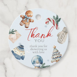 Julvattenfärg Vinterfärg Första Födelsedagsfesten Gåvor Etiketter