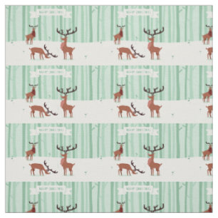 Julväv för Cute Reindeers Tyg