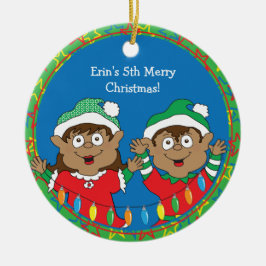 Julvenemanget i Färg Julgransprydnad Keramik