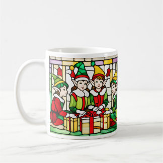 Julventiler i fastfärgat glas kaffemugg