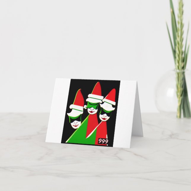 Julventiler, klackande stil-kort kort (Framsida)