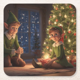 Julventiler Underlägg Papper Kvadrat