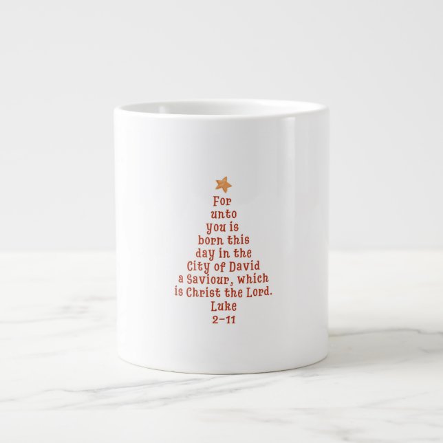 Julversmugg Luke 2:11 Jumbo Mugg (Framsidan)
