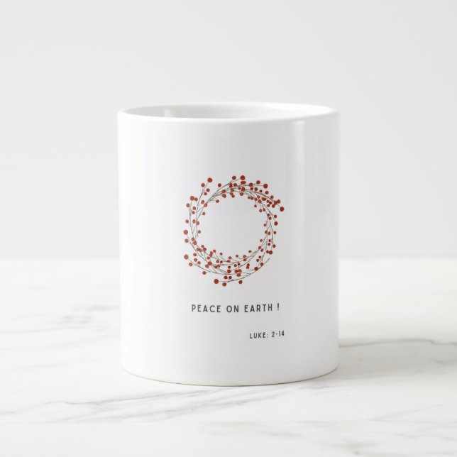 Julversmugg Luke 2:14 Jumbo Mugg (Framsidan)