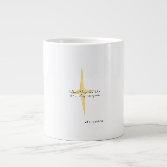 Julversmugg Matthew 2:10 Jumbo Mugg (Framsidan)