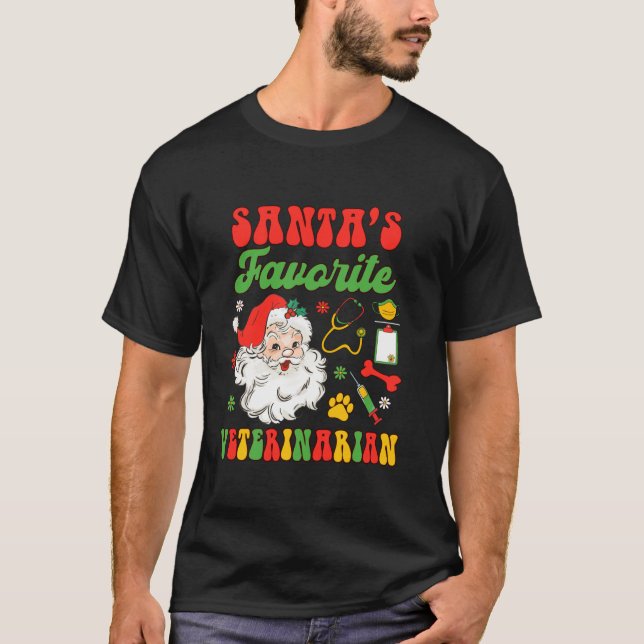 Julveterinär Vet Tech Santa Favorite Vet T Shirt (Framsida)