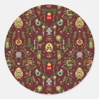 Julvibe Sticker Runt Klistermärke