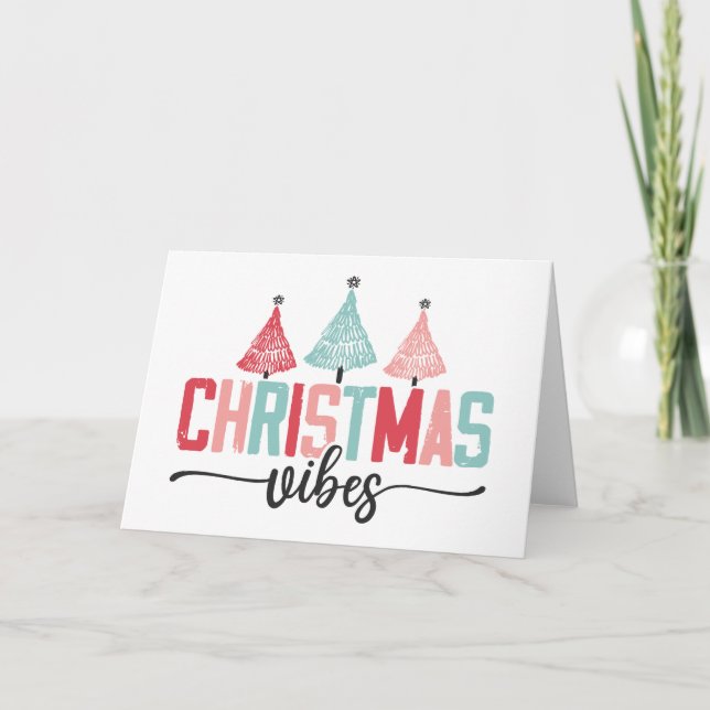 Julvibes - Festive Träd Design Kort (Framsida)