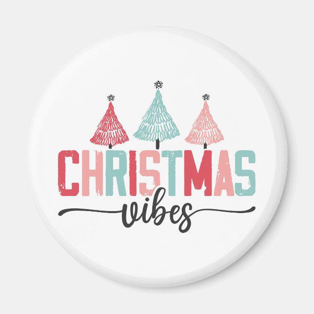 Julvibes - Festive Träd Design Magnet (Framsidan)