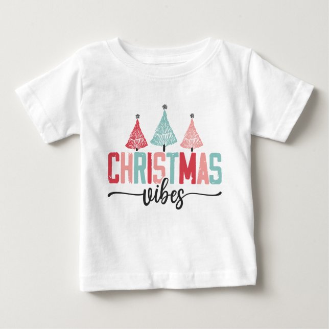 Julvibes - Festive Träd Design T Shirt (Framsida)