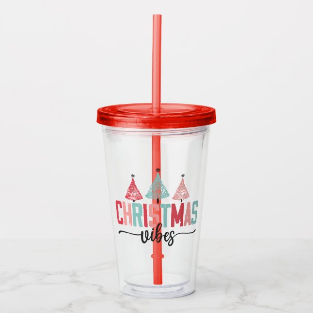 Julvibes - Festive Träd Design Take Away Mugg (Framsida)