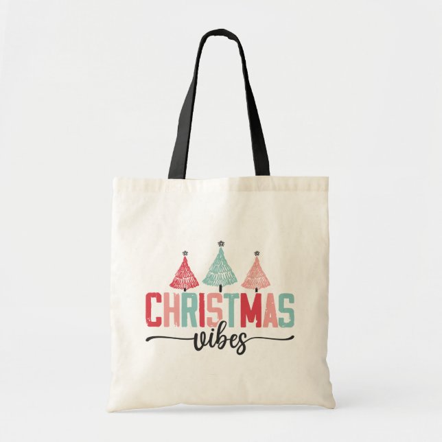 Julvibes - Festive Träd Design Tygkasse (Framsidan)