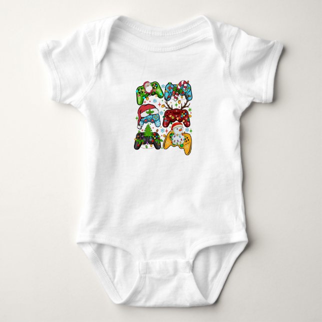 Julvideospelskontroll Småbarn Infant T Shirt (Framsida)