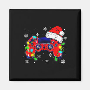 Julvideospelsstyrenhet Santa Hat Gamer Bo Magnet