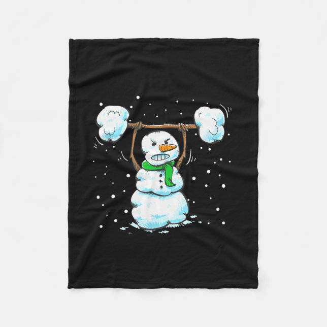 Julviktnings Snömannen Tröja Rolig Snöman Fleecefilt (Framsidan)