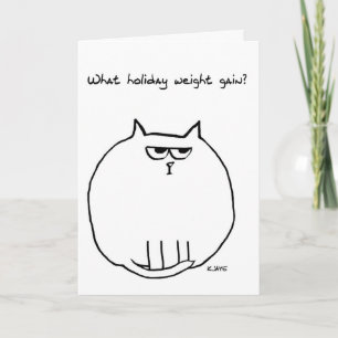 Julviktökning - Ilsken katt är nu Tjock katt Helgkort