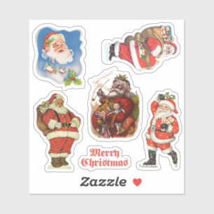 Julvintage, variation av jultomten klistermärken