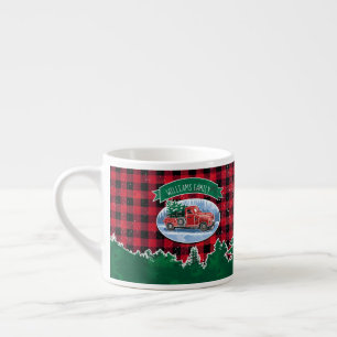 Julvintagelastbilen tillfogar namn espressomugg