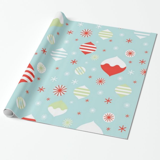 Julvintageornamenten Presentpapper (Utrullad)