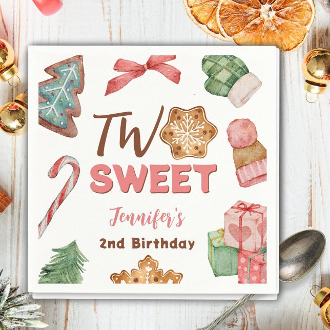 Julvinter 2:a födelsedagelagen Cute Cookie Pappersservett (Skapare uppladdad)