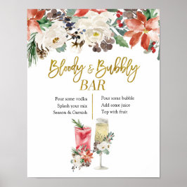 Julvinter-Blommigten Bloody and Bubly Pub Poster