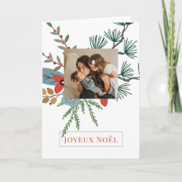 Julvinter Blommor Joyeux Noël Helgdag Photo Helgkort