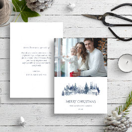 Julvinter-byn Ligcape Blue Photo Julkort