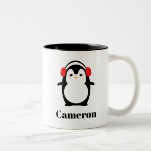 Julvinter Cute Penguin Mugg personlig