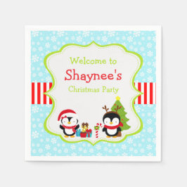 Julvinter Cute Penguins Pappersservett