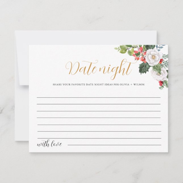 Julvinter Datum Nattjus Spelkort Julkort (Framsida)