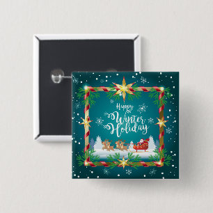 Julvinter Fairy Tale Fantasy Snowy Land Knapp