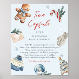Julvinter Första födelsedag Tidskapsel Poster