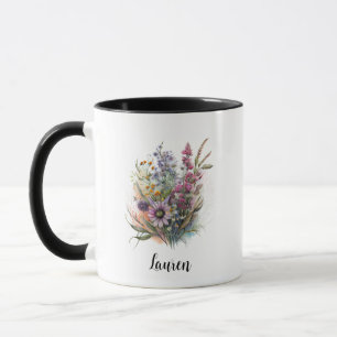 Julvinter Gift-Vilden Flower Bouquet Painting Mugg
