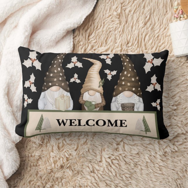 Julvinter Gnomes Lumbarkudde (Filt)