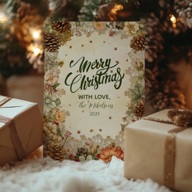 Julvinter Gräs Elegance Julkort (Skapare uppladdad)