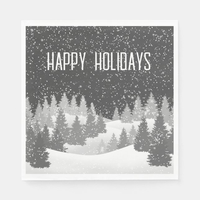 Julvinter Gräs Napkins Pappersservett (Framsidan)