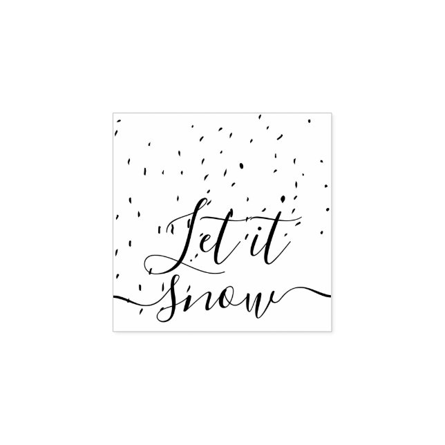 Julvinter Låt det snöa Stämpel (Tryck)