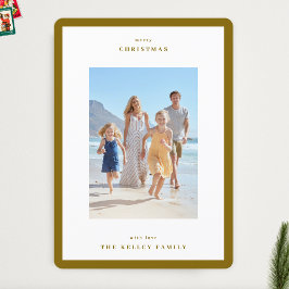 Julvinter-Löv minimalt enkelt Ram-foto Julkort