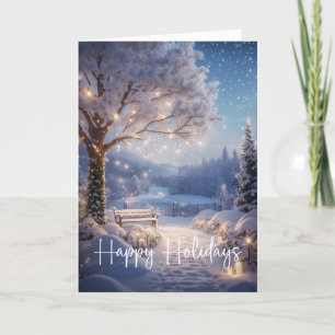 Julvinter Magic Garden Helgdag Card Helgkort
