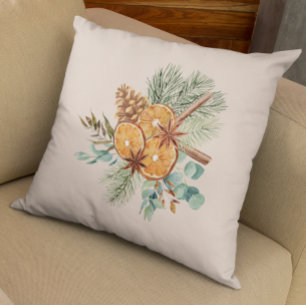 Julvinter-Orangen Gräs Spice Bouquet Kudde