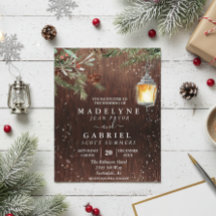 Julvinter Rustic Gräs Drop Wood Bröllop